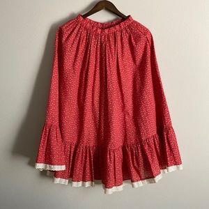 Vintage Classic of Boston red floral long skirt (one of a kind)